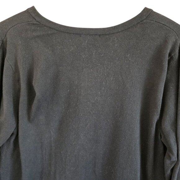 J. Jill Womens Black V-Neck Long Sleeve Sweater Tunic Large Cotton Blend - Picture 8 of 8